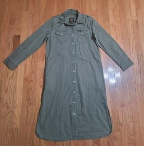 Lee Modern Vintage Green Denim Dress, Women's Size Medium,